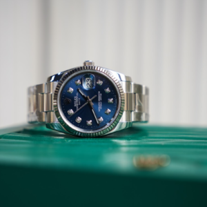 Alternative view of Rolex Date 115234 – 34mm Stainless Steel & White Gold – Diamond Dial – Unisex Watch