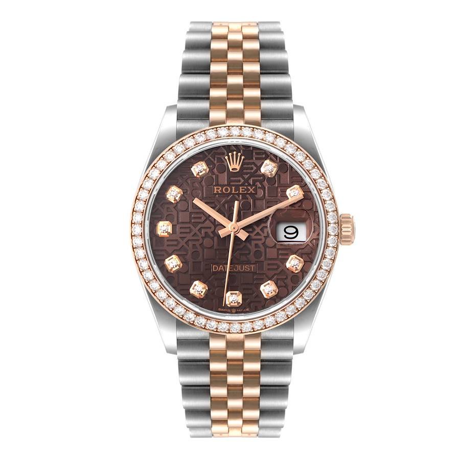 Rolex Datejust 36mm Steel & Everose Gold Chocolate Diamond Dial Jubilee – Ref. 126281