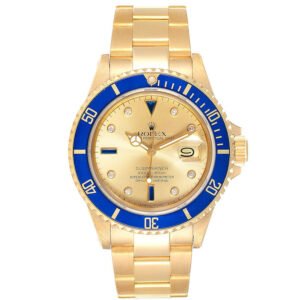 Rolex Submariner 40mm 18K Yellow Gold Serti Dial – Ref. 16618