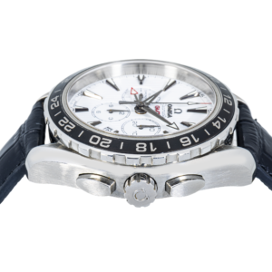 Alternative view of Omega Seamaster Planet Ocean 600M Chronograph White Dial Black Leather Strap – Ref. 231.13.44.45.04.001