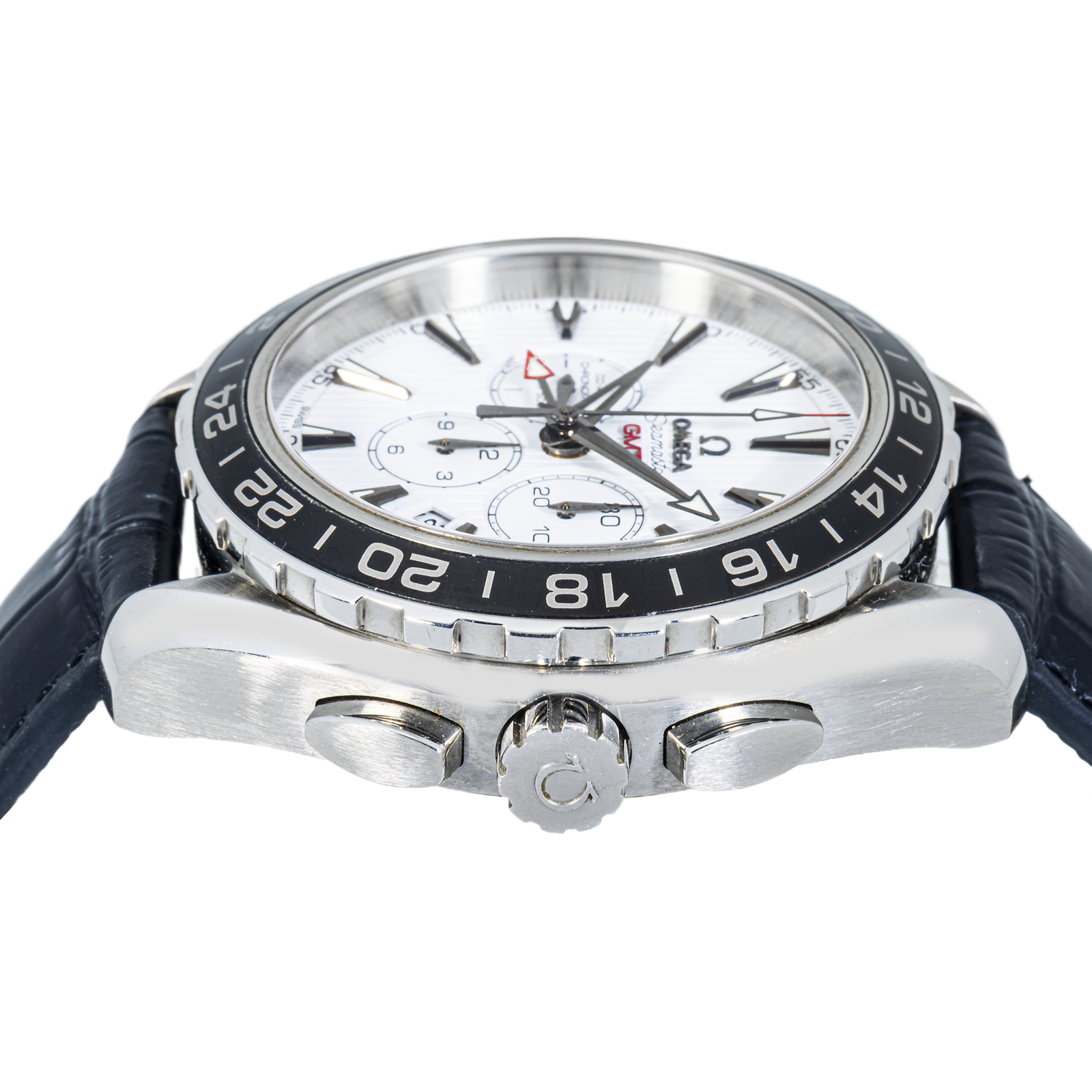 Omega Seamaster Planet Ocean 600M Chronograph White Dial Black Leather Strap – Ref. 231.13.44.45.04.001 - Image 2