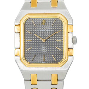 Alternative view of Audemars Piguet Two-Tone Quartz 6005SA Grey Tapisserie Dial Steel & Gold