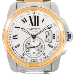 Alternative view of Cartier Calibre de Cartier W7100036 – 42 mm Steel & 18k Rose Gold Automatic