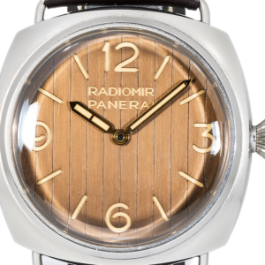 Alternative view of Panerai Radiomir Eilean PAM01243 – 45mm Stainless Steel Brown Dial Manual Wind