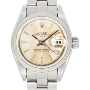 Alternative view of Rolex Datejust 79174 26mm Ivory Tapestry Dial Oyster Bracelet Watch