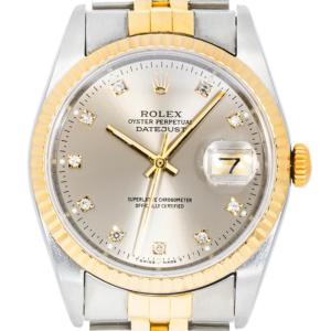 Alternative view of Rolex Datejust 16233 – Steel & 18k Gold –  Steel Claw Diamond Dial – Jubilee Bracelet