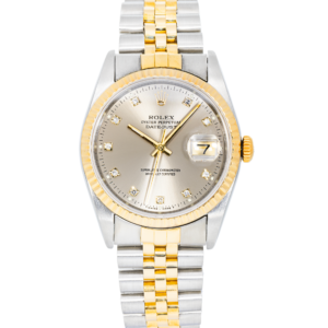 Rolex Datejust 16233 – Steel & 18k Gold –  Steel Claw Diamond Dial – Jubilee Bracelet