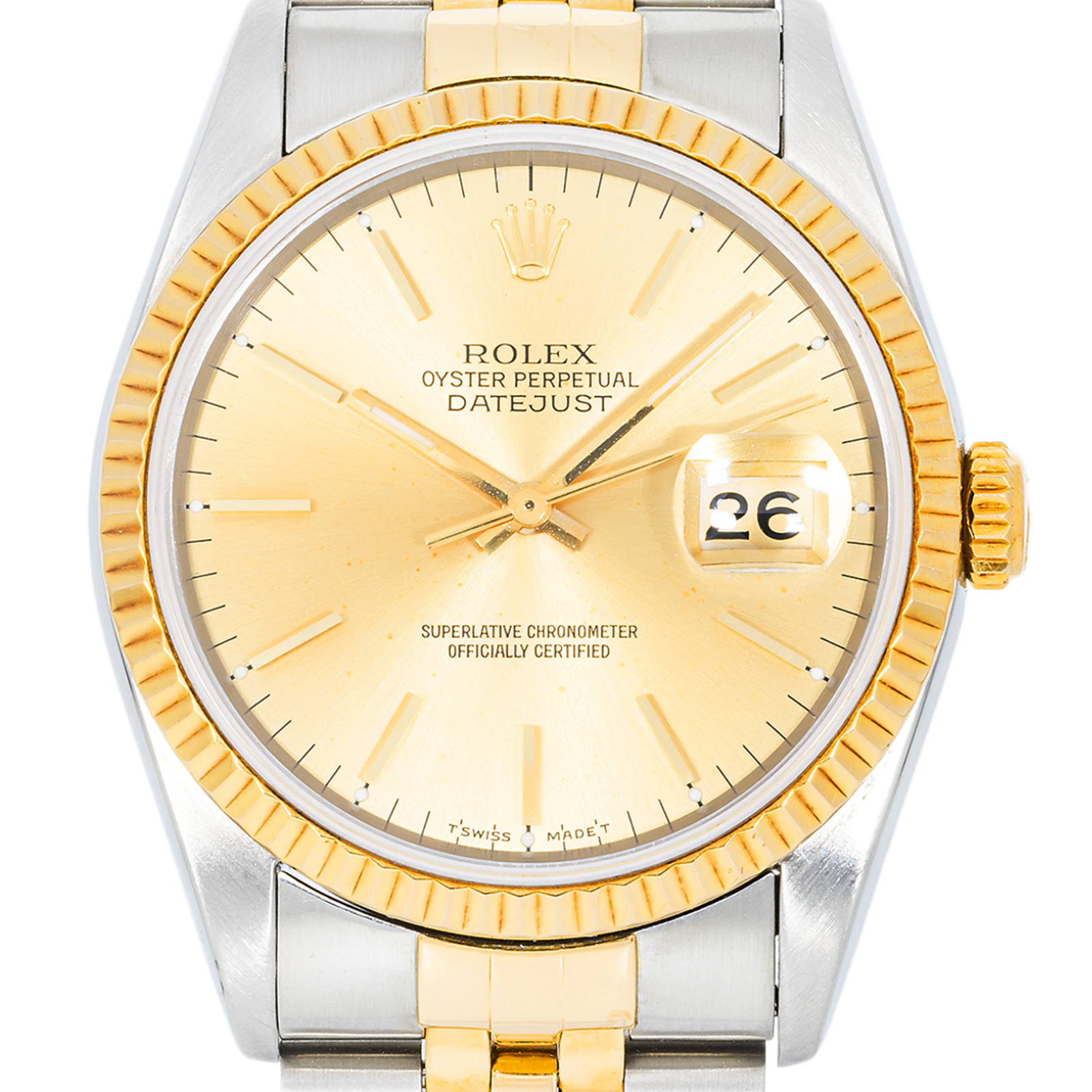 Rolex Datejust 16233 Stainless Steel & 18k Gold – Champagne Dial – 36mm - Image 2