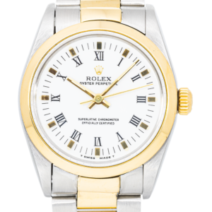 Alternative view of Rolex Datejust 67483 – Two-Tone 26mm – Gold Smooth Bezel –  Oyster Bracelet