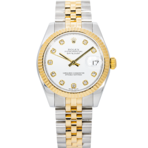 Rolex Datejust 178273 31mm – Two-Tone Yellow Gold, Silver Diamond Dial