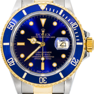 Alternative view of Rolex Submariner 16803 – Two-Tone Steel & 18k Gold Blue Dial / Blue Bezel