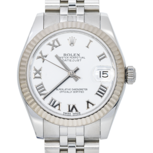 Alternative view of Rolex Datejust 178274 31mm – White Roman Dial & 18K White Gold Fluted Bezel