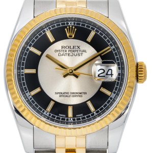 Alternative view of Rolex Datejust 116233 36mm Two-Tone – Black Steel Dial & Jubilee Bracelet