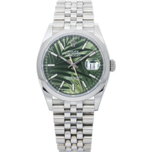 Rolex Datejust 126200 36mm – Green Palm Motif Dial & Jubilee Bracelet