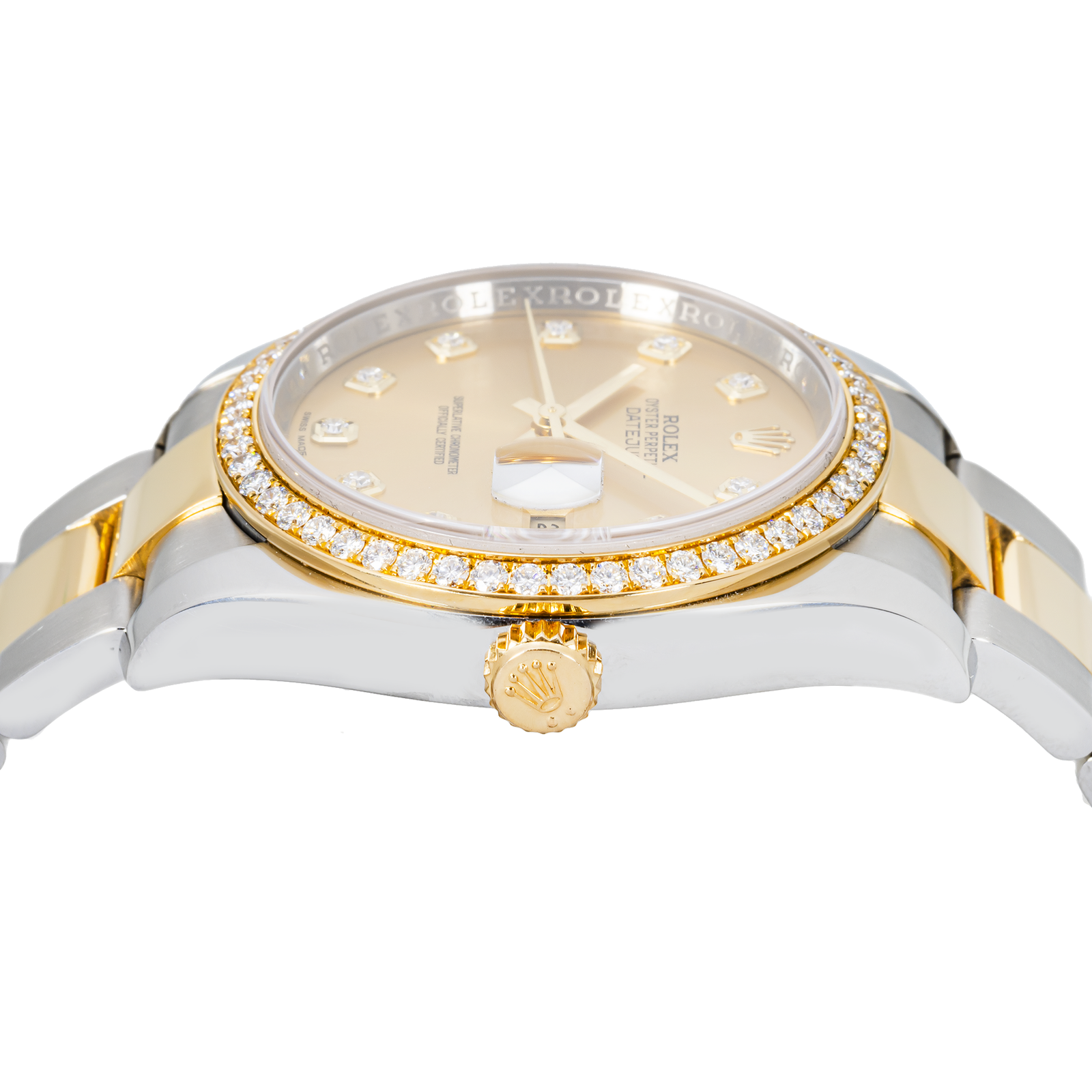 Rolex Datejust 116243 36mm Two-Tone – Champagne Diamond Dial & Factory Diamond Bezel - Image 3