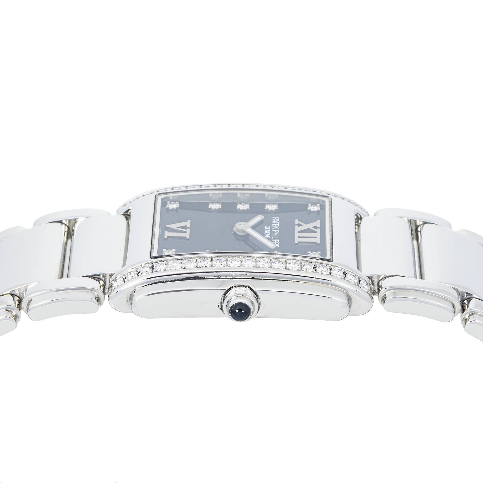 Patek Philippe Twenty4 4910 — Ladies Stainless Steel Diamond Quartz Watch - Image 3