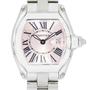 Alternative view of Cartier Roadster Stainless Steel W62016V3 with Pink Dial