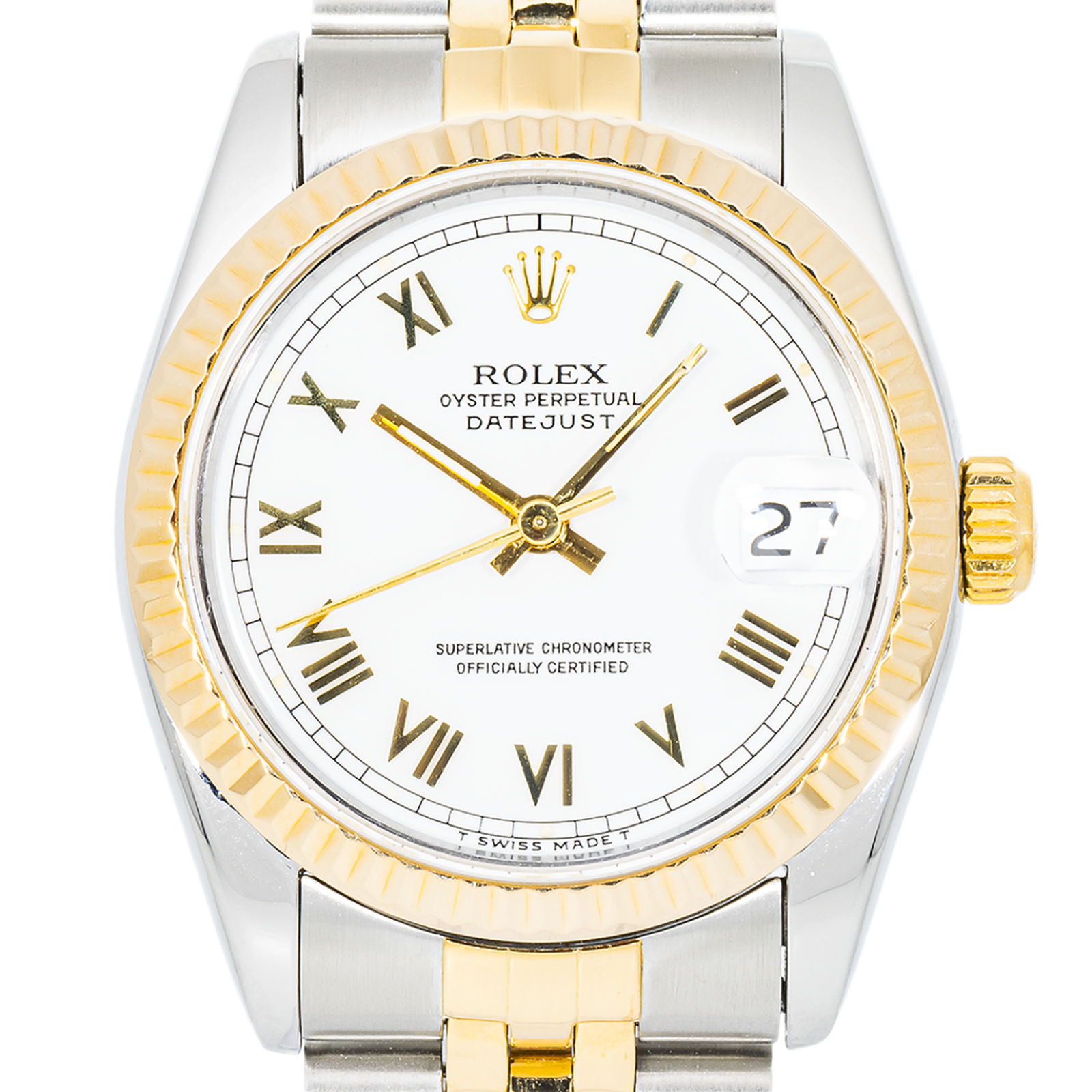 Rolex Datejust 68273 Two-Tone 31mm White Roman Dial – Jubilee Bracelet - Image 2