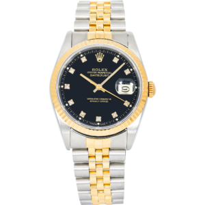 Rolex Datejust 16233 Black Dial 36 mm Jubilee Watch for Men