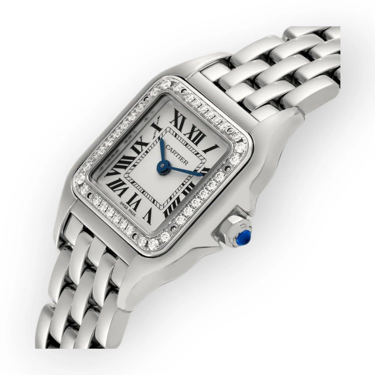 Cartier Panthere Medium Steel Diamond Bezel Ladies Watch W4PN0008 - Image 2