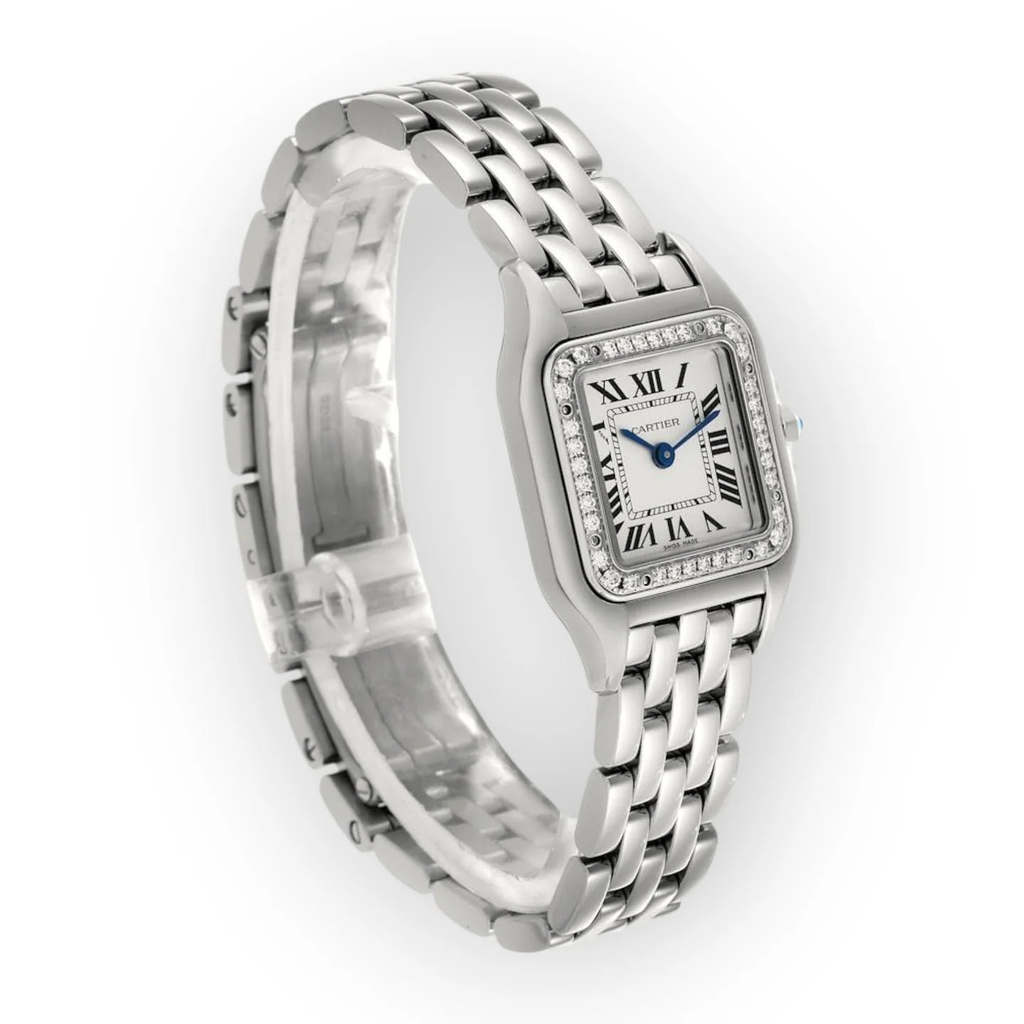 Cartier Panthere Medium Steel Diamond Bezel Ladies Watch W4PN0008 - Image 3