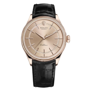 Rolex Cellini 50505 Everose Gold Pink Dial 39mm Leather Strap