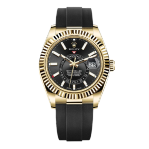 Rolex Sky-Dweller 326238 Yellow Gold Black Dial Oysterflex 42mm