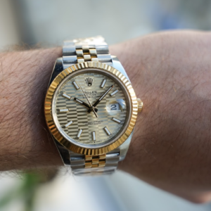 Alternative view of Rolex Datejust 41 Ref. 126333 18K Yellow Gold on Jubilee Bracelet