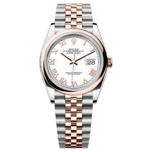 Rolex Datejust 36 126201 White Dial Everose Rolesor Jubilee Bracelet