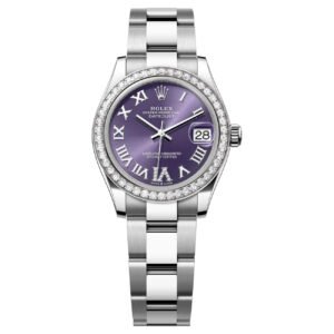 Rolex Datejust 31 278384RBR Aubergine Dial Diamond Bezel Oyster Bracelet