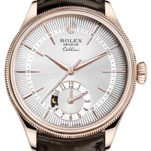 Rolex Cellini Ref. 50525 – 18K Everose Gold with Silver Guilloche Dial
