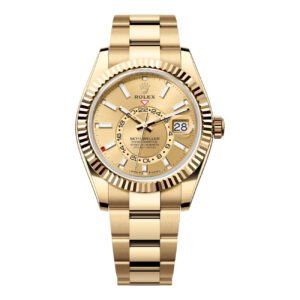 Rolex Sky-Dweller 336938 Champagne Dial Yellow Gold Oyster Bracelet 42mm