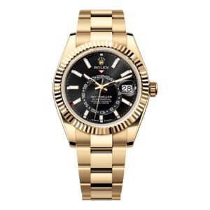 Rolex Sky-Dweller 336938 Yellow Gold Black Dial Oyster Bracelet 42mm