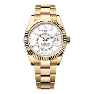 Rolex Sky-Dweller 336938 Yellow Gold White Dial Oyster Bracelet 42mm